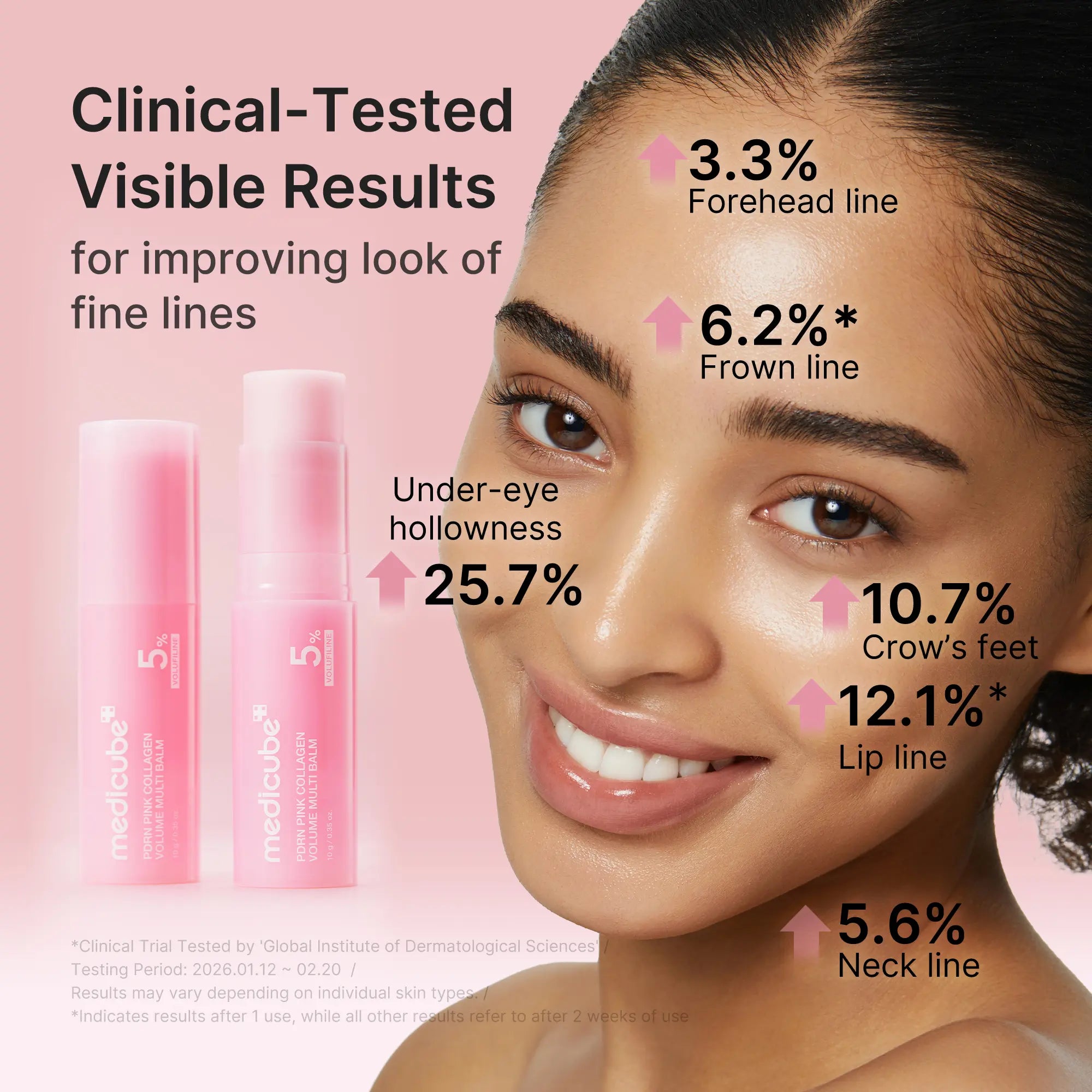 [NEW] [Medicube] PDRN Pink Collagen Volume Multi Balm | All in One Volufiline, PDRN, NAD Stick for Youthful-Looking, Helping Look of Fine Lines, Firming Care, Anti-Aging Care | for Under-Eyes, Neck, Forehead, Smile Lines, Lip Care | Korean Skincare